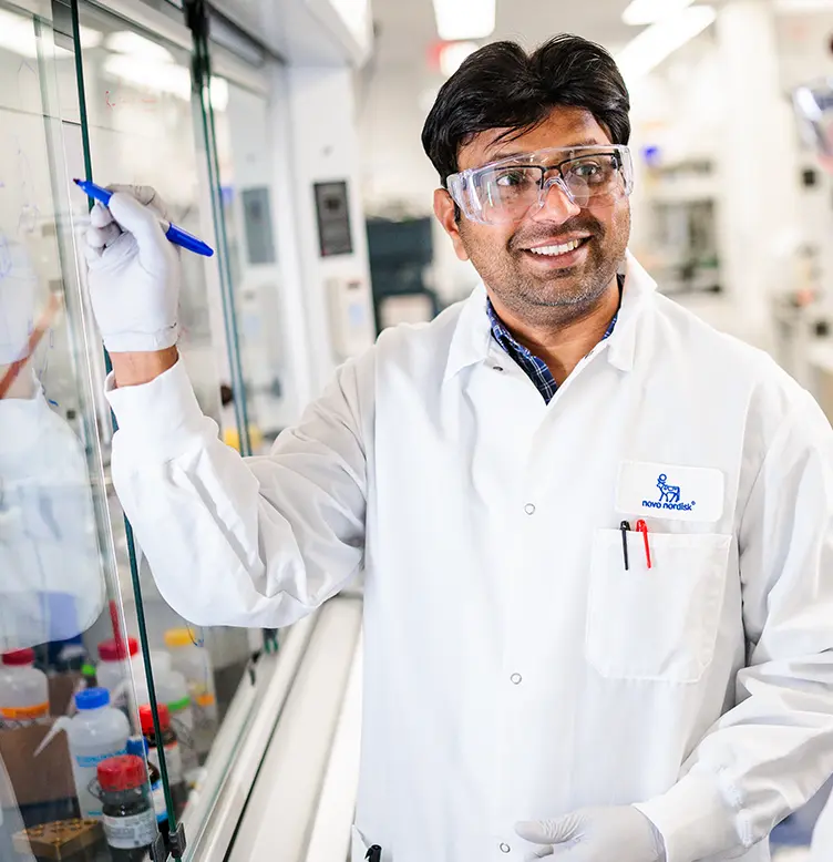  Yogesh Shelke works in US R&D at <span class="nowrap">Novo Nordisk.