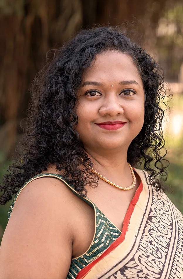 Raveena Gujja lives with obesity in India. (portrait)