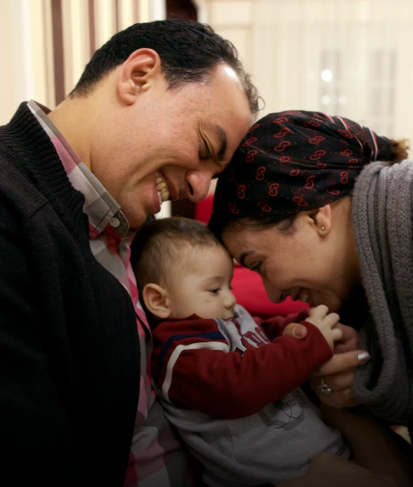 Walid lives with Haemophilia A in Egypt. Here sharing a moment with his family. (photo)